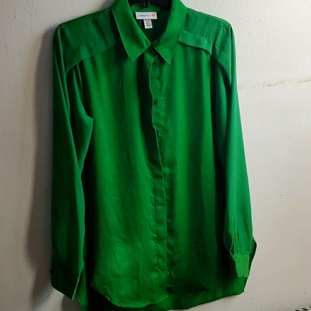 Philip Lim x Target Bright Green 🌞 Button up Top